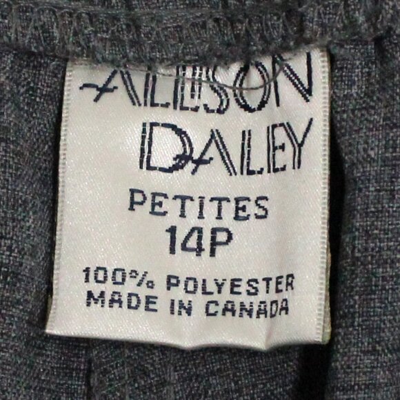 Older NWT Women's Size 14P Gray Elastic Waist Pull On Allison Daley Pants - Picture 4 of 9